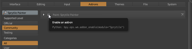 Enable Addon